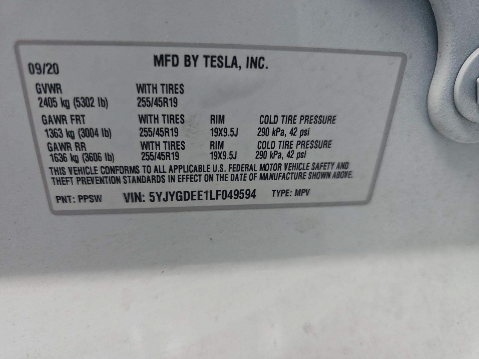 2020 Tesla Model Y Long Range Dual Motor All-Wheel Drive, 39892, Photo