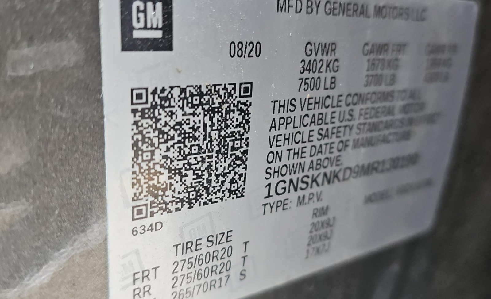 2021 Chevrolet Tahoe 4WD LT, 39734, Photo