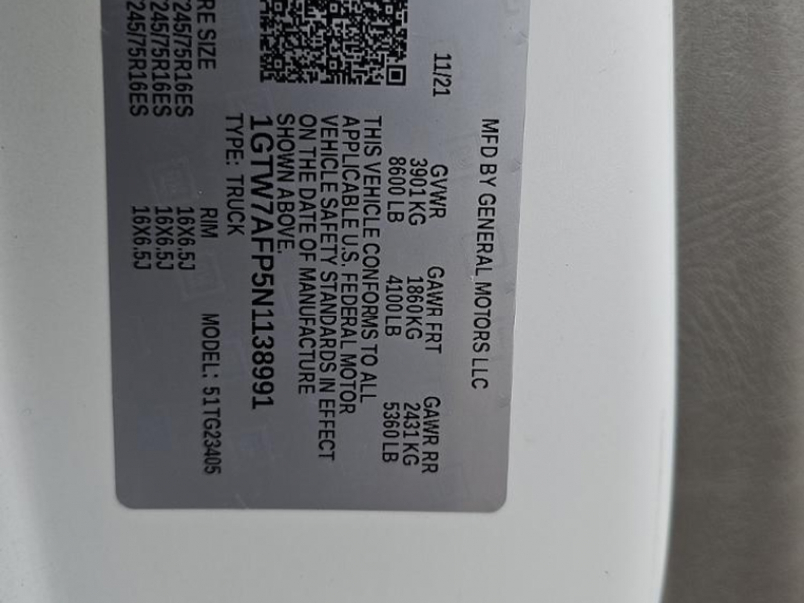 2022 GMC Savana Cargo RWD 2500 Regular Wheelbase Work Van, 39706, Photo