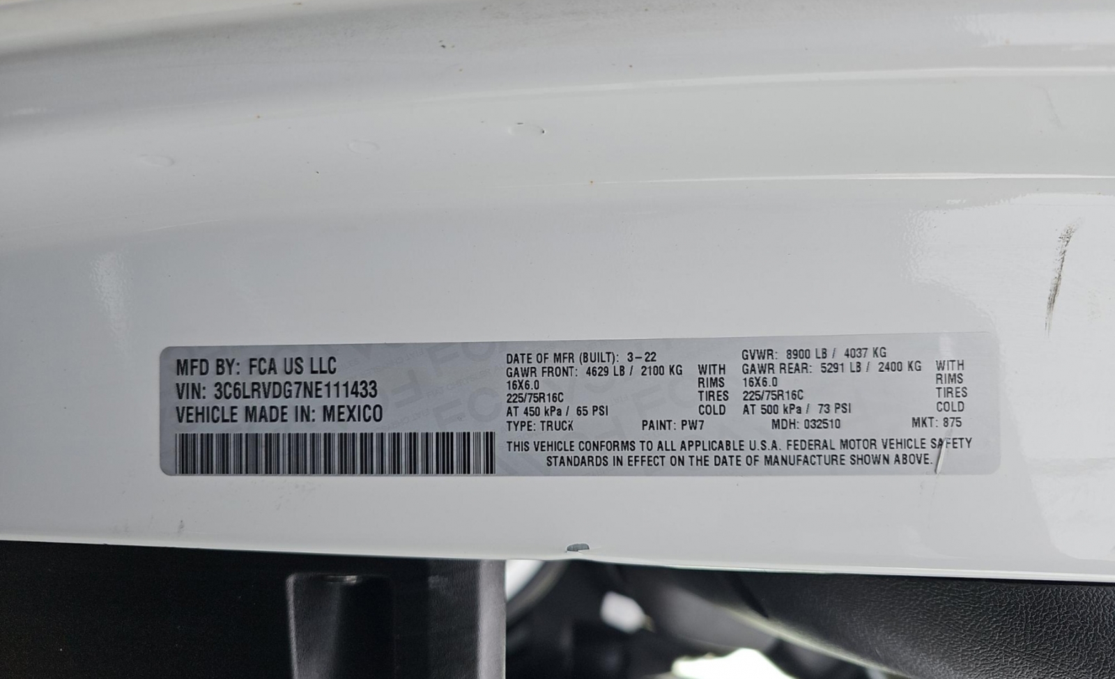 2022 Ram ProMaster 2500 Cargo Van High Roof 159