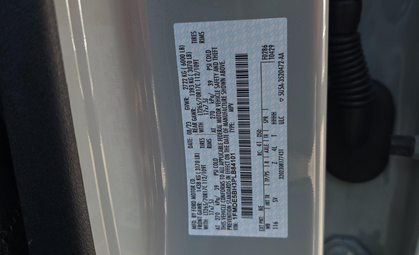 2023 Ford Bronco Black Diamond, 39909, Photo