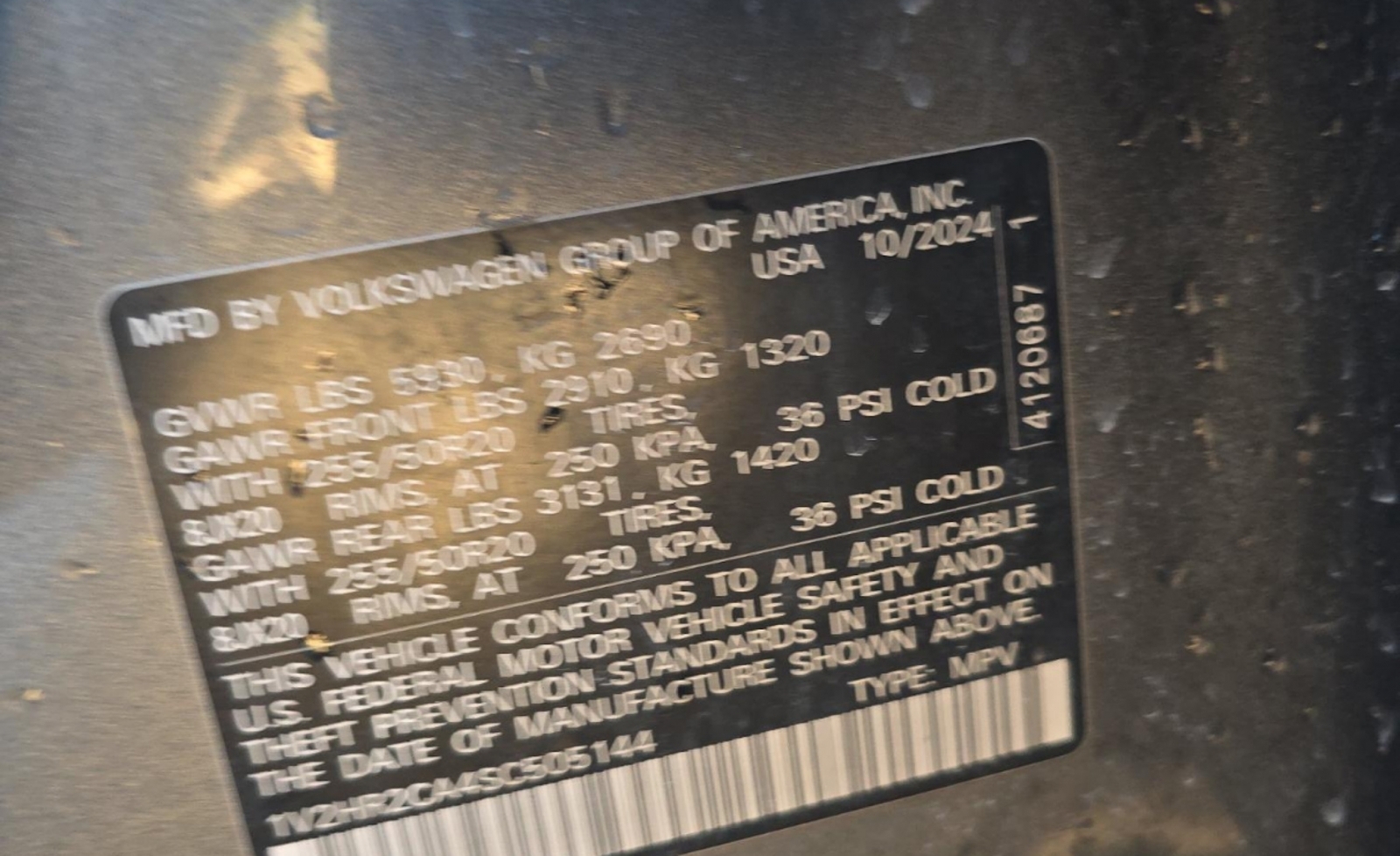 2025 Volkswagen Atlas 2.0T SE w/Technology, 39832, Photo