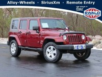 Used, 2010 Jeep Wrangler Unlimited Sahara, Red, PK4-1