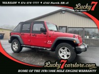 Used, 2008 Jeep Wrangler Unlimited X, Red, W1715-1
