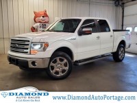 Used, 2014 Ford F-150 Lariat Crew 4x4 5.0 V8, White, 3292A-1