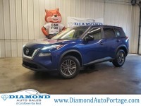 Used, 2021 Nissan Rogue S AWD, Blue, 3182-1